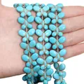 Sky blue butterfly shaped synthetic turquoise beads for DIY handmade jewelry bracelets - Butterfly / 15x20mm (Approx. 35 Pcs) / Sky Blue
