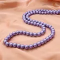 Lavender purple glass faux pearl beads for DIY jewelry making and necklace crafting - 8mm (30 Pcs/Pack) / Purple