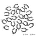 Vintage silver horseshoe charms for DIY jewelry making in size 12mm by 16mm - Horseshoe Style (12x16mm) / 50 Pieces / Electroplated Antique Silver