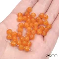 Perle in vetro quadrate arancioni 6x6mm per creazione di gioielli fai da te - 20 Pezzi/Confezione / Perlina Mela Gelatina Trasparente 6x6mm Giallo Arancio