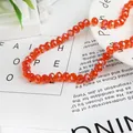 8mm orange faceted crystal glass beads for DIY necklaces and handmade jewelry crafts - 8mm 1 Strand/Pack (Approx. 65 Pcs) / Water Pink AB