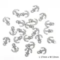 Silver-finished alloy anchor pendant for DIY jewelry, 17mm x 13mm maritime nautical charm - Anchor Style (13x17mm) / 30Pcs Pack / Electroplated Antique Silver