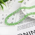 Strand of 8mm emerald green faceted glass rondelle beads for DIY jewelry making - 8mm 1 Strand/Pack (Approx. 65 Pcs) / Medium Green Jade AB