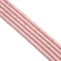 Pink Heishi synthetic turquoise disc beads with yellow stone texture for DIY jewelry - Flat Rondelle Style / 3x8mm (1 String/Pack, Approx 125 Pcs) / Pink