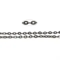 DIY jewelry O-chain in gun black finish, 5m roll of metal extension cable links - Large Link / Gunmetal