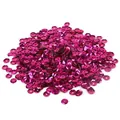 Magenta 6mm round metallic sequins with center hole for DIY sewing and jewelry crafts - 6mm 20g/Pack / Rose Red