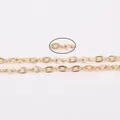 Polished gold finish O-link chain DIY craft material for jewelry making components - Large Link / Gold