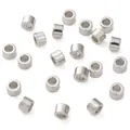 Zilveren cilindrische CCB kralen voor doe-het-zelf sieraden maken en kettingen - Kleine cilinder / 6x4mm (40 stuks/verpakking) / Zilver