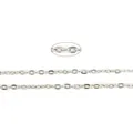 Silver metal O-link jewelry chain for handmade DIY necklaces and earring accessories - Large Link / Silver