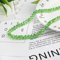 Strand of 8mm faceted green crystal glass beads for DIY jewelry making and crafting - 8mm 1 Strand/Pack (Approx. 65 Pcs) / Green AB