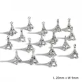 Silberner Eiffelturm-Anhänger aus Legierung für DIY-Schmuck, Größe 20 mm x 9 mm - Turm-Stil (9x20mm) / 20er Set / Galvanisiertes Antiksilber