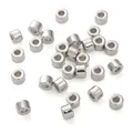 Glanzende zilveren CCB-afstandskralen met spiegelglans voor DIY-sieraden maken - Kleine cilinder / 7x5mm (30 stuks/verpakking) / Zilver