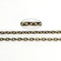 Antique bronze metal O-link chain for DIY jewelry making and necklace accessories - Medium Link / Antique Bronze