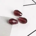 Perles en verre facetté en forme de goutte violet foncé pour la création de bijoux DIY - Violet