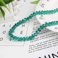 Strand of 8mm faceted emerald green crystal glass beads for DIY jewelry making - 8mm 1 Strand/Pack (Approx. 65 Pcs) / Peacock Green AB