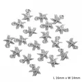 Seestern Anhänger aus Legierung in Antiksilber für DIY Schmuckherstellung 16x14mm - Seestern-Stil (14x16mm) / 20er Set / Galvanisiertes Antiksilber