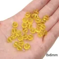 Perle in vetro sfaccettato giallo 8x6mm per creazione di gioielli fai da te e bracciali - 20 Pezzi/Confezione / Perlina Ruota Cristallo Trasparente 8x6mm Giallo