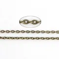 DIY jewelry making metal O-chain accessory in vintage bronze finish for necklace - Small Link / Antique Bronze