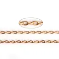 Rose gold O-style metal chain DIY jewelry accessory with enlarged texture detail - Small Link / Gold