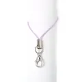 Purple braided mobile phone lanyard with silver lobster clasp and metal ring hardware - 30 Pieces Pack / Light Purple