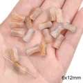 Perline di agata grigio chiaro 6x12mm forma barile per bracciali gioielli fai-da-te - 20 Pezzi/Confezione / Perlina Bambù Bicolore Trasparente 6x12mm Giallo Arancio