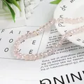 8mm light pink iridescent crystal faceted glass beads for DIY jewelry making and crafts - 8mm 1 Strand/Pack (Approx. 65 Pcs) / Water Pink AB