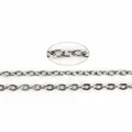 Silver O-shaped metal chain for DIY jewelry making and necklace extension crafts - Small Link / White Gold