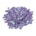 Iridescent purple 6mm round sequins with center holes for DIY sewing and jewelry - 6mm 20g/Pack / Purple
