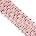 Pink skull-shaped synthetic stone beads with vintage texture for DIY jewelry making - Pink Flat Hollow Skull Style / 13x15mm (1 String/Pack, Approx 27 Pcs) / Pink