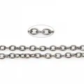 DIY earrings gunmetal grey oval link metal chain for handmade jewelry making craft - Large Round Link / Gunmetal