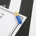 Königsblauer Quasten-Anhänger aus Wildlederimitat mit Goldkappe für DIY-Schmuck - Blau