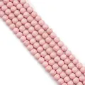 Pastel pink round beads with marble texture for DIY jewelry making and bracelet crafts - Abacus Bead Style / 5x6mm (1 String/Pack, Approx 65 Pcs) / Pink