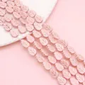 Leaf-shaped cherry pink synthetic turquoise loose beads for DIY jewelry making - Leaf Design / 9x14mm (1 String/Pack, Approx 30 Pcs) / Pink