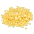 Bulk 6mm iridescent yellow round sequins with center hole for DIY clothing crafts - 6mm 20g/Pack / Yellow