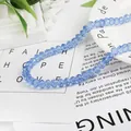 Strand of 8mm light blue faceted crystal glass beads for DIY jewelry and crafts - 8mm 1 Strand/Pack (Approx. 65 Pcs) / Light Blue