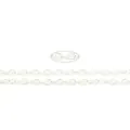 Silver metal O-link chain for jewelry making and DIY crafts, 5 meters extension roll - Large Round Link / Silver