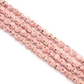 Pink skull-shaped turquoise loose beads for DIY handmade jewelry bracelets - Skull Style / 8x10mm (1 String/Pack, Approx 37 Pcs) / Pink