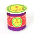 Bobine de fil tressé violet fin pour bijoux DIY et artisanat de nœuds chinois - 0.8mm 100 Yards / Violet