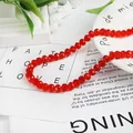 8mm red faceted crystal glass spacer beads for DIY jewelry making and beadwork crafts - 8mm 1 Strand/Pack (Approx. 65 Pcs) / Red