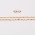 DIY jewelry golden oval link chain accessory for handmade earrings and necklace making - Medium Round Link / Gold