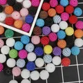 Mélange de perles de baies en ABS colorées pour accessoires de cheveux et bijoux - Texture de Myrique / Diamètre 20mm (20 Pièces/Pack) / Couleurs Mélangées Aléatoires