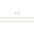 Polished silver metal O-link chain DIY earring jewelry extension cord accessory - Medium Round Link / Silver
