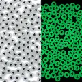 Leuchtende Herzperlen aus Acryl für DIY-Schmuck mit hellem grünem Leuchten im Dunkeln - Leuchtende transparente weiße und graue Herz-Flachperle / 100 Stück/Packung (4x7mm)