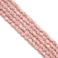 Pink skull-shaped turquoise loose beads with antique crackle texture for DIY jewelry - Skull Style / 6x8mm (1 strand/pack approx. 48 beads) / Pink