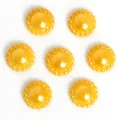 Sunflower yellow ABS imitation pearl buttons for DIY jewelry making and handmade crafts - 12mm (50 Pieces/Pack) / Gold Yellow