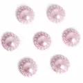 Flatback light pink ABS sunflower pearl beads with ornate border for DIY jewelry - 12mm (50 Pieces/Pack) / Light Purple