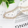Sparkling champagne crystal 8mm faceted glass beads for DIY jewelry making and crafts - 8mm 1 Strand/Pack (Approx. 65 Pcs) / Silver Champagne