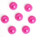 Pink sunflower flatback ABS imitation pearls for DIY jewelry and accessory making - 12mm (50 Pieces/Pack) / Rose Red