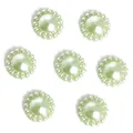 Flatback mint green pearl sunflower beads for DIY jewelry and handmade accessories - 12mm (50 Pieces/Pack) / Light Green