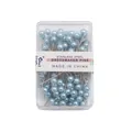 Hellblaue Perlkopfstecknadeln in einer transparenten Box für DIY-Schmuckherstellung - Kugeldurchmesser 4mm Nadellänge 38mm / 100 Stk/Box / Hellblau